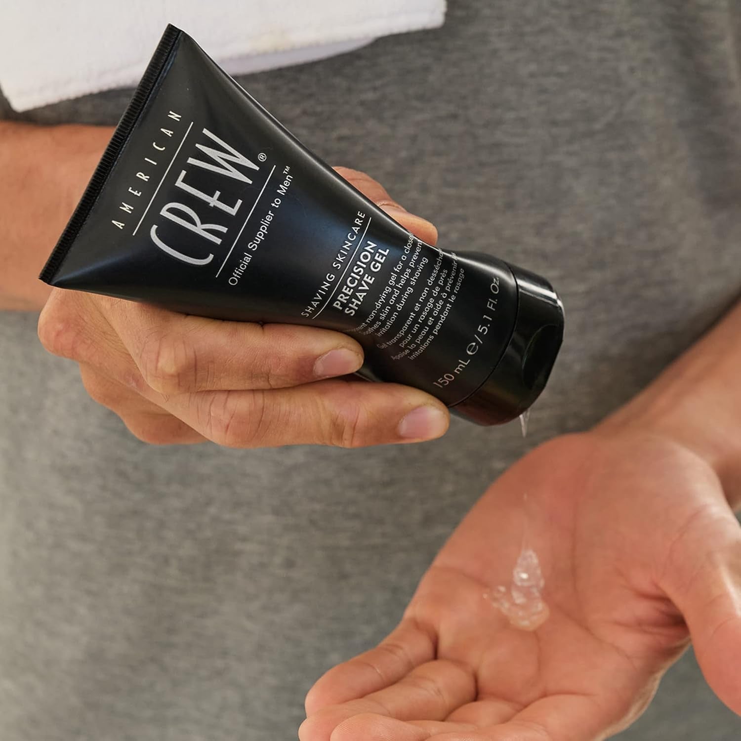 American Crew Precision Shave Gel for Men – Cooling Clear Formula for Razor - Accurate, Irritation - Free Shaving (5.1 oz) - Everbeaut