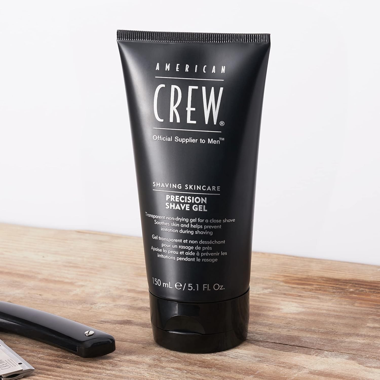 American Crew Precision Shave Gel for Men – Cooling Clear Formula for Razor - Accurate, Irritation - Free Shaving (5.1 oz) - Everbeaut