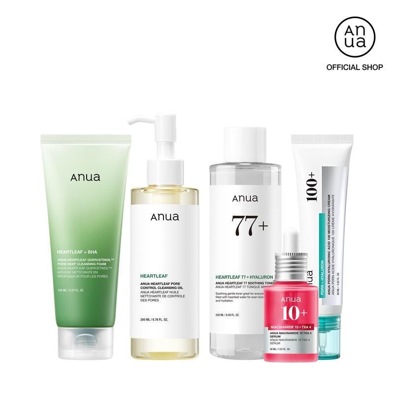 Anua Glass Skin Ritual Set™ – Salmon PDRN, Niacinamide & Collagen Korean Skincare Bundle - Everbeaut