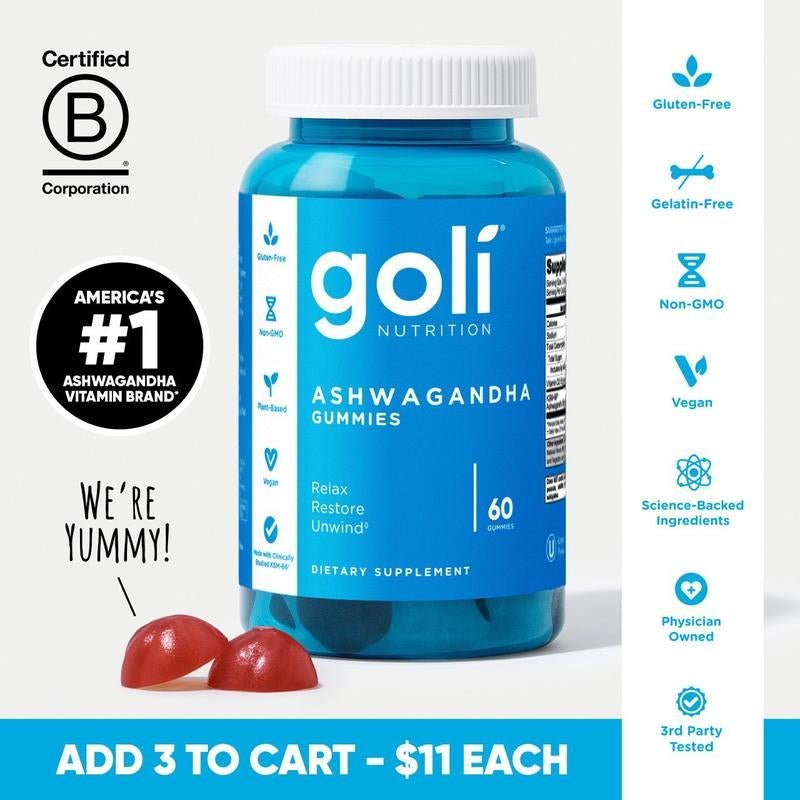 Ashwagandha + Vitamin D Gummies – Vegan Stress Relief, Mood, Energy & Immunity Support | Non - GMO, Gluten - Free - Everbeaut