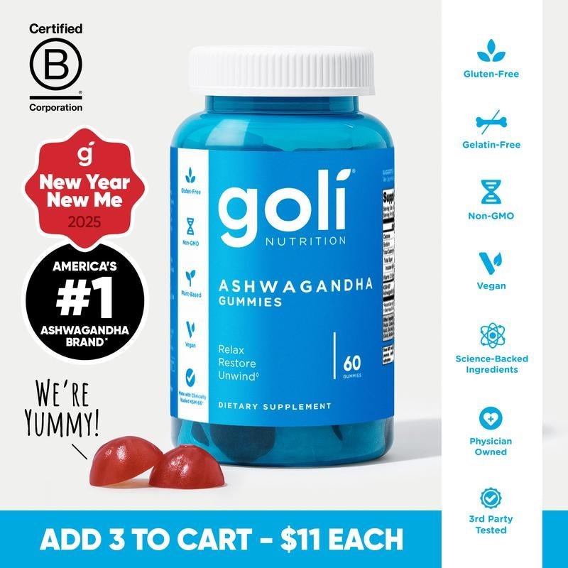 Ashwagandha + Vitamin D Gummies – Vegan Stress Relief, Mood, Energy & Immunity Support | Non - GMO, Gluten - Free - Everbeaut
