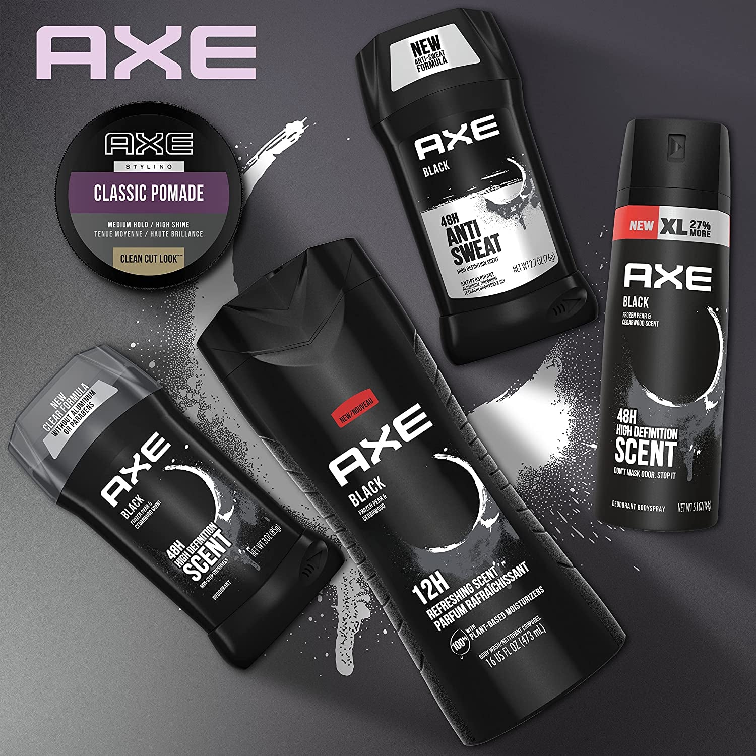 AXE Pomade for Men – Medium Hold & Natural Finish – Easy Hair Styling for Clean - Cut Looks – 2.64 oz Jars, 2 Count - Everbeaut