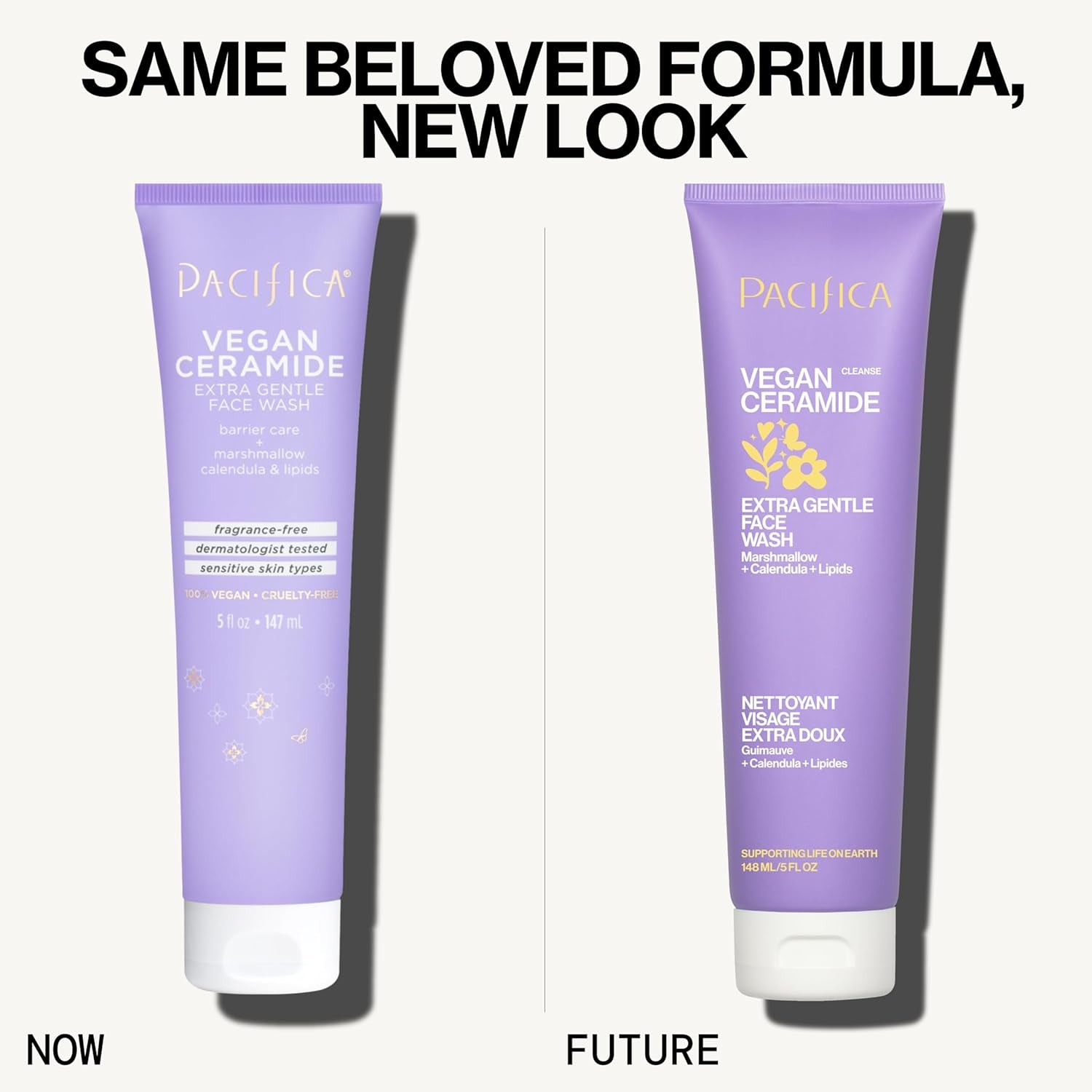 Pacifica Face Wash for Sensitive Skin – Extra Gentle Vegan Ceramide Cleanser, Fragrance-Free Barrier Repair Formula – Daily Hydrating, Clean Beauty, Dermatologist Tested – Premium Health & Beauty Product by Everbeaut.