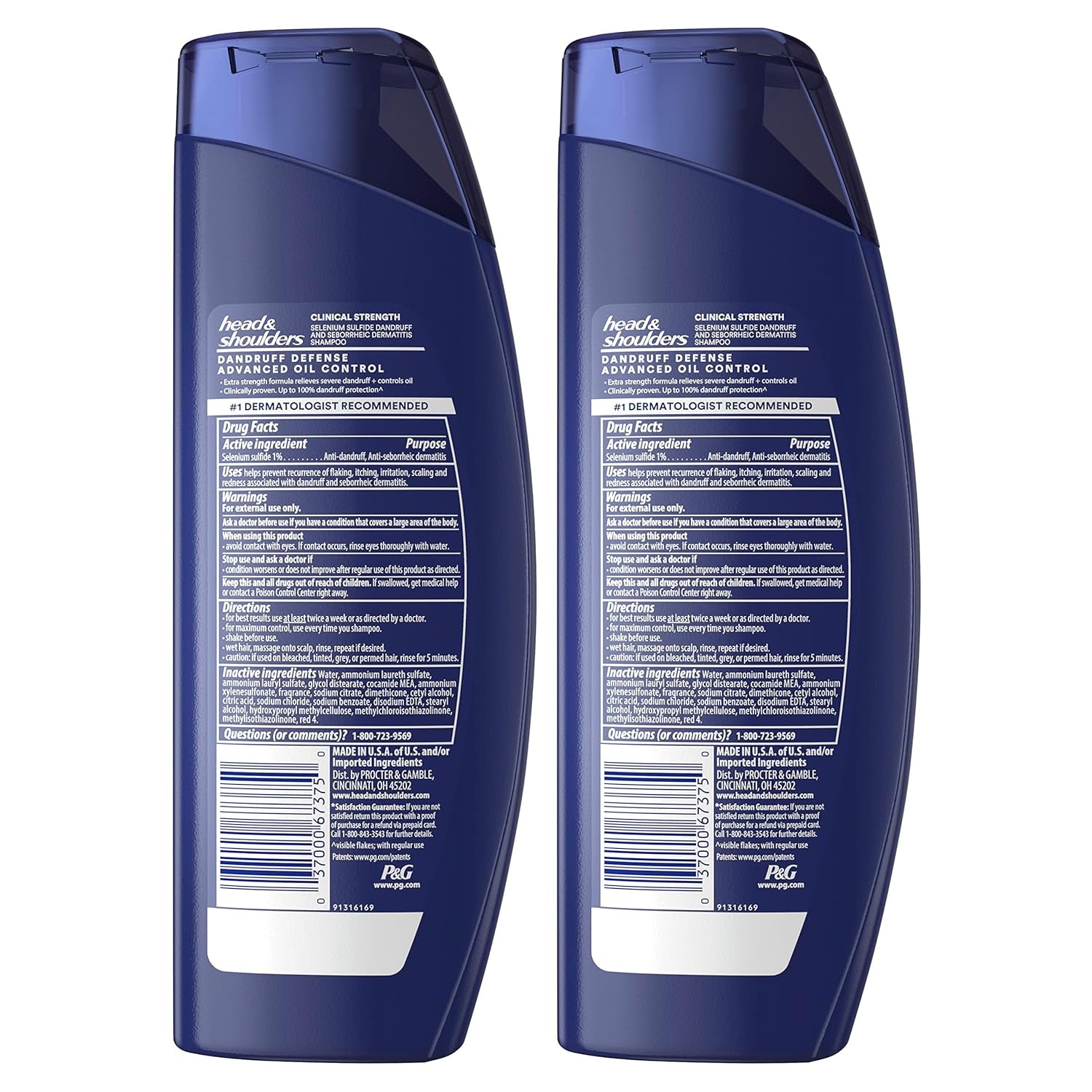 Head & Shoulders Clinical Strength Dandruff Shampoo – Selenium Sulfide Anti-Dandruff Formula for Severe Flaking & Itch Relief – Cooling Menthol – 13.5 fl. oz, 2-Pack – Premium Health & Beauty Product by Everbeaut.