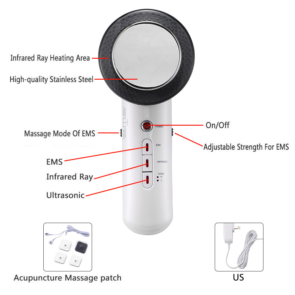 7 in 1 Body Face Massager Tool, Red Light Therapy for Face and Neck, Portable Face Lift Device, Neck Massager for Double Chin Reducer - Everbeaut 