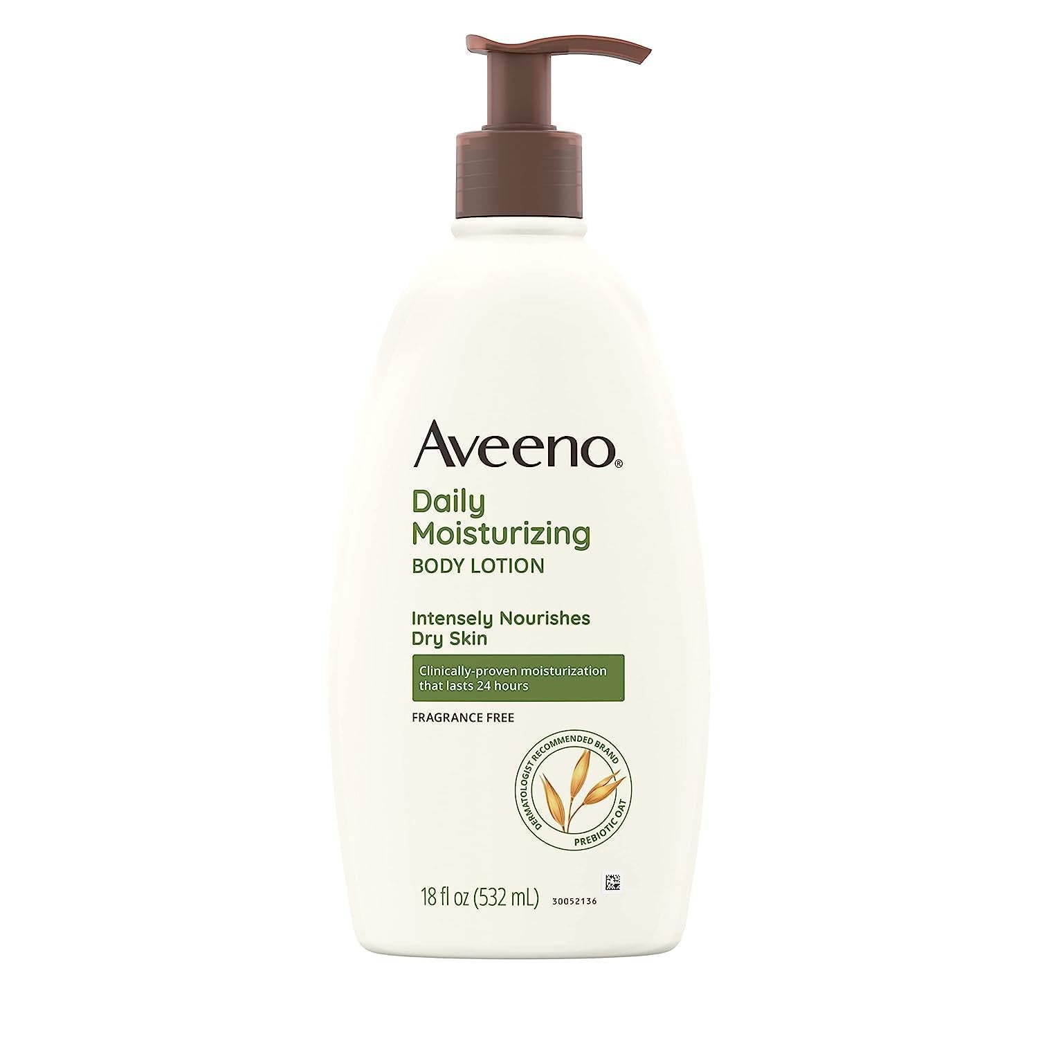Daily Moisturizing Body Lotion for Dry & Sensitive Skin with Prebiotic Oat, Fragrance & Paraben Free, Non-Greasy, Non-Comedogenic, 48-Hour Moisturizer 18 Fl Oz - Everbeaut