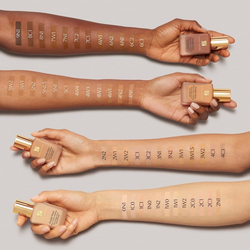 Double Wear Stay - in - Place Foundation – 24 - Hour Matte, Oil - Free Full Coverage Makeup (1 fl oz) - Everbeaut