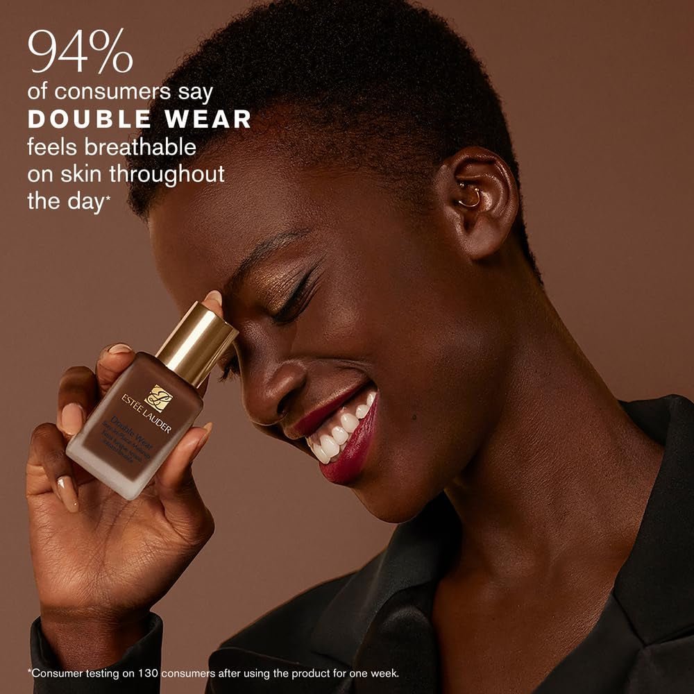 Double Wear Stay - in - Place Foundation – 24 - Hour Matte, Oil - Free Full Coverage Makeup (1 fl oz) - Everbeaut