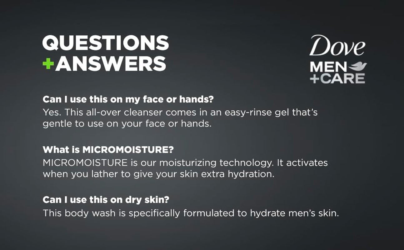 Dove Men+Care Extra Fresh Body Wash for Men – 4 Count, 18 oz Bottles – Hydrating Body Wash for Men’s Skin Care, Removes Bacteria & Nourishes Skin - Everbeaut