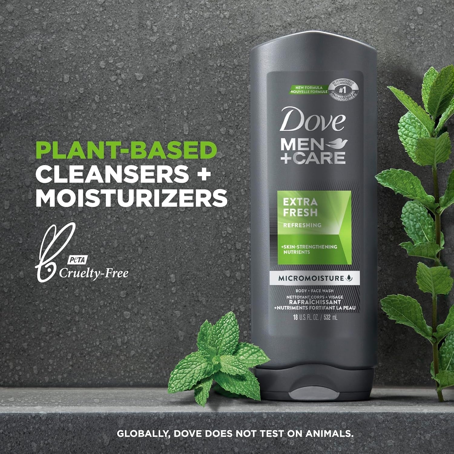 Dove Men+Care Extra Fresh Body Wash for Men – 4 Count, 18 oz | Hydrating Bacteria - Removing Skin Care - Everbeaut