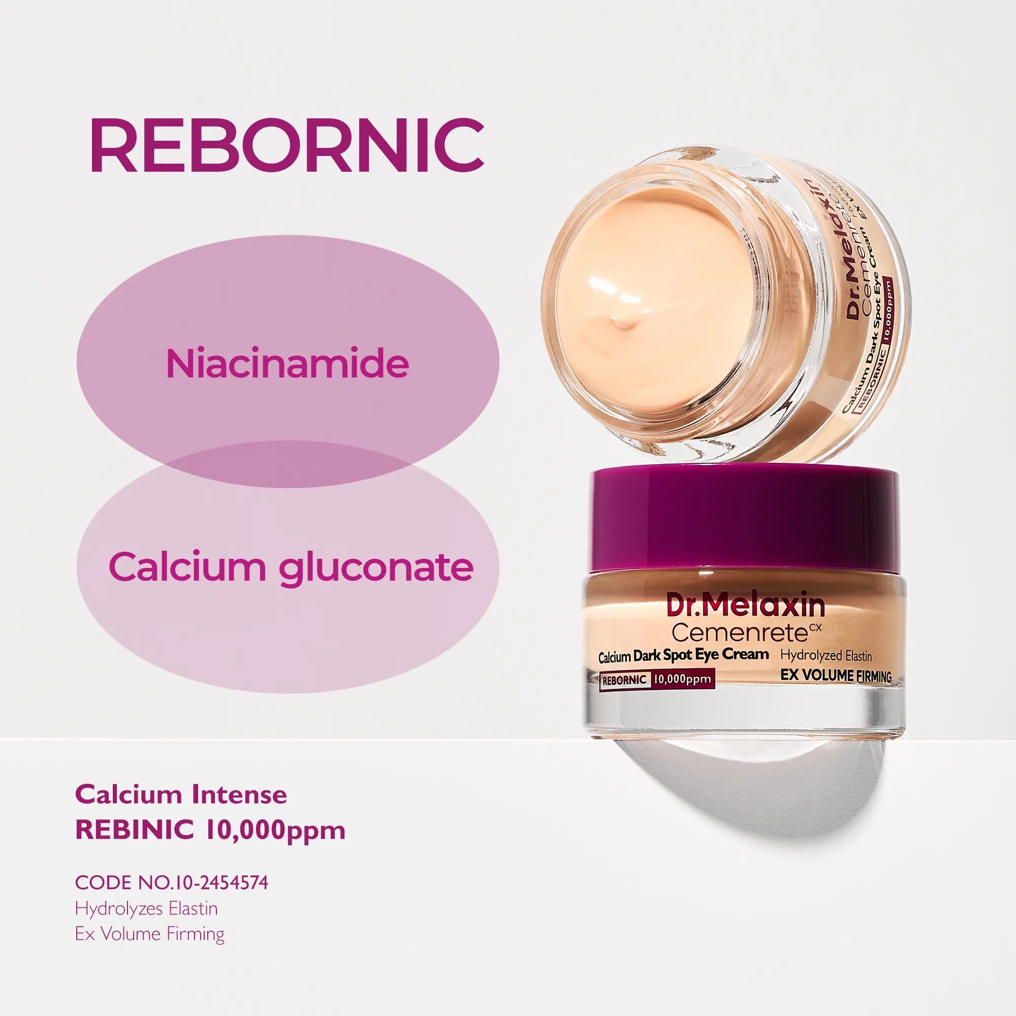 Dr. Melaxin Cemenrete Calcium Eye Cream – Korean Formula for Dark Circles & Firmer - Looking Skin - Everbeaut