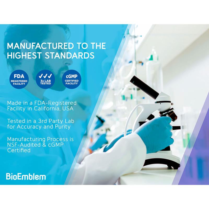 Bioemblem Triple Magnesium Complex | 300Mg of Magnesium Glycinate, Malate, & Citrate for Muscles, Nerves, & Energy