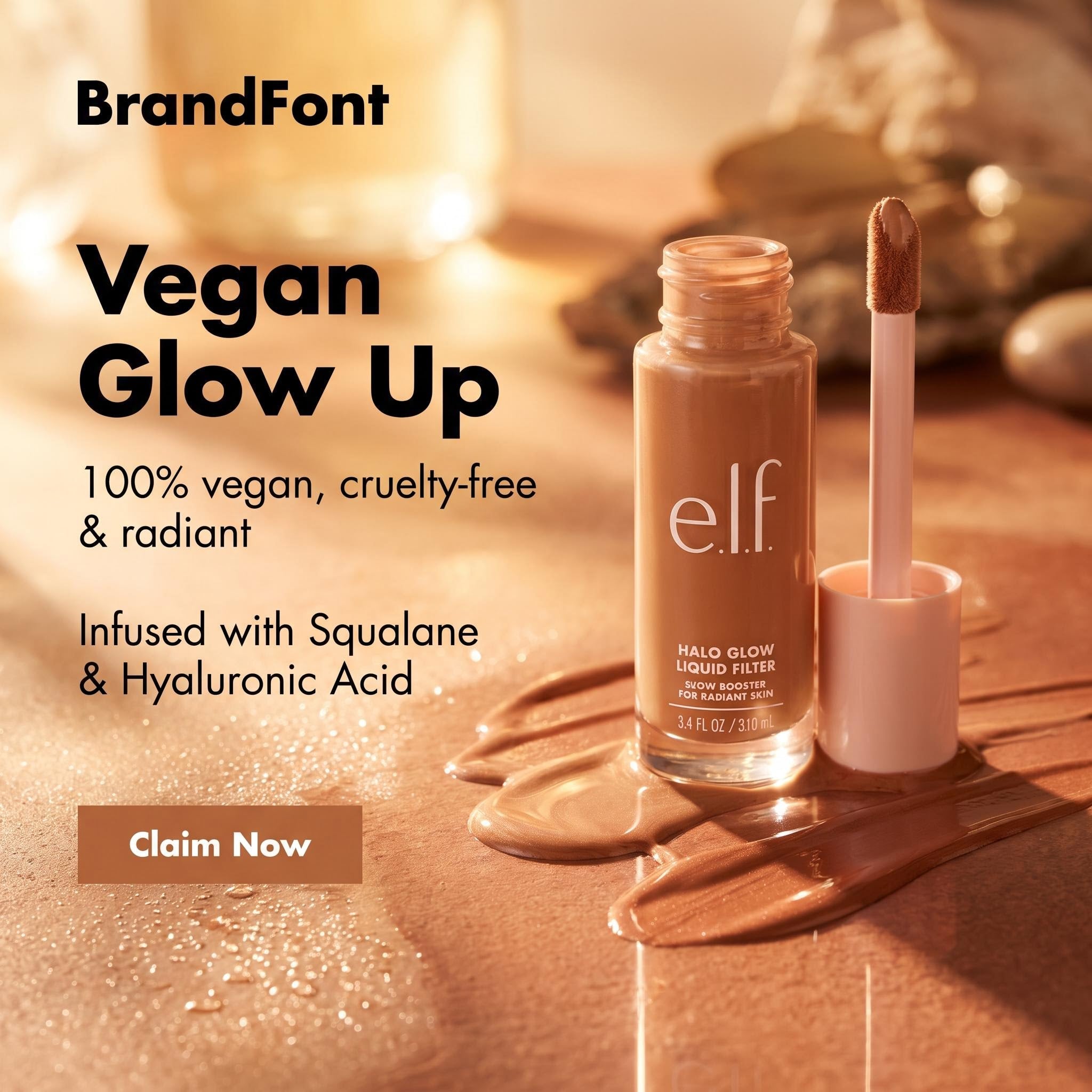 e.l.f. Halo Glow XXL Lip Gloss - Shiny, Smooth & Hydrating - Everbeaut