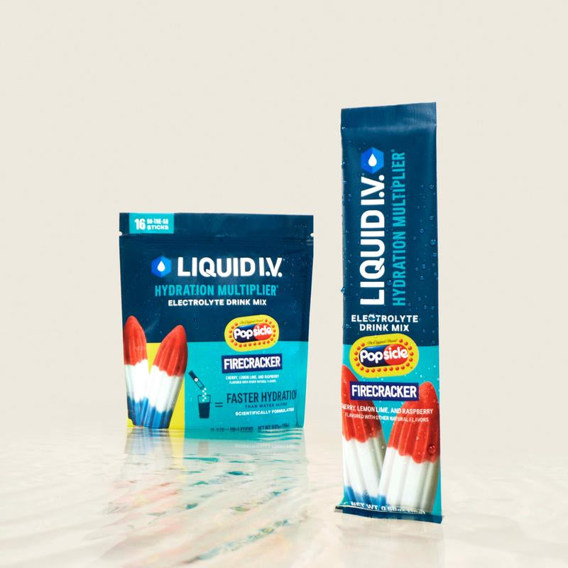 Liquid I.V.® Hydration Multiplier Electrolyte Drink Mix – Variety Pack (16 Sticks) | Cotton Candy, Rainbow Sherbet & Firecracker Popsicle Flavors | Rapid Rehydration Powder for Energy, Wellness & Recovery – Premium Health & Beauty Product by Everbeaut.