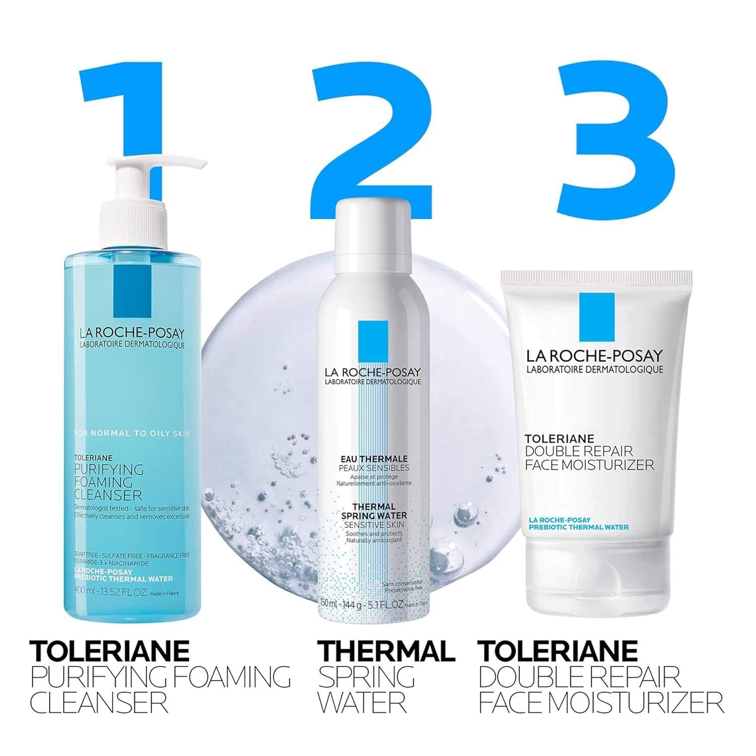 La Roche - Posay Toleriane Purifying Foaming Cleanser – Oil - Free Face Wash for Sensitive & Acne - Prone Skin - Everbeaut