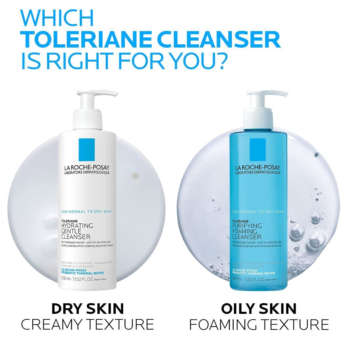 La Roche - Posay Toleriane Purifying Foaming Cleanser – Oil - Free Face Wash for Sensitive & Acne - Prone Skin - Everbeaut