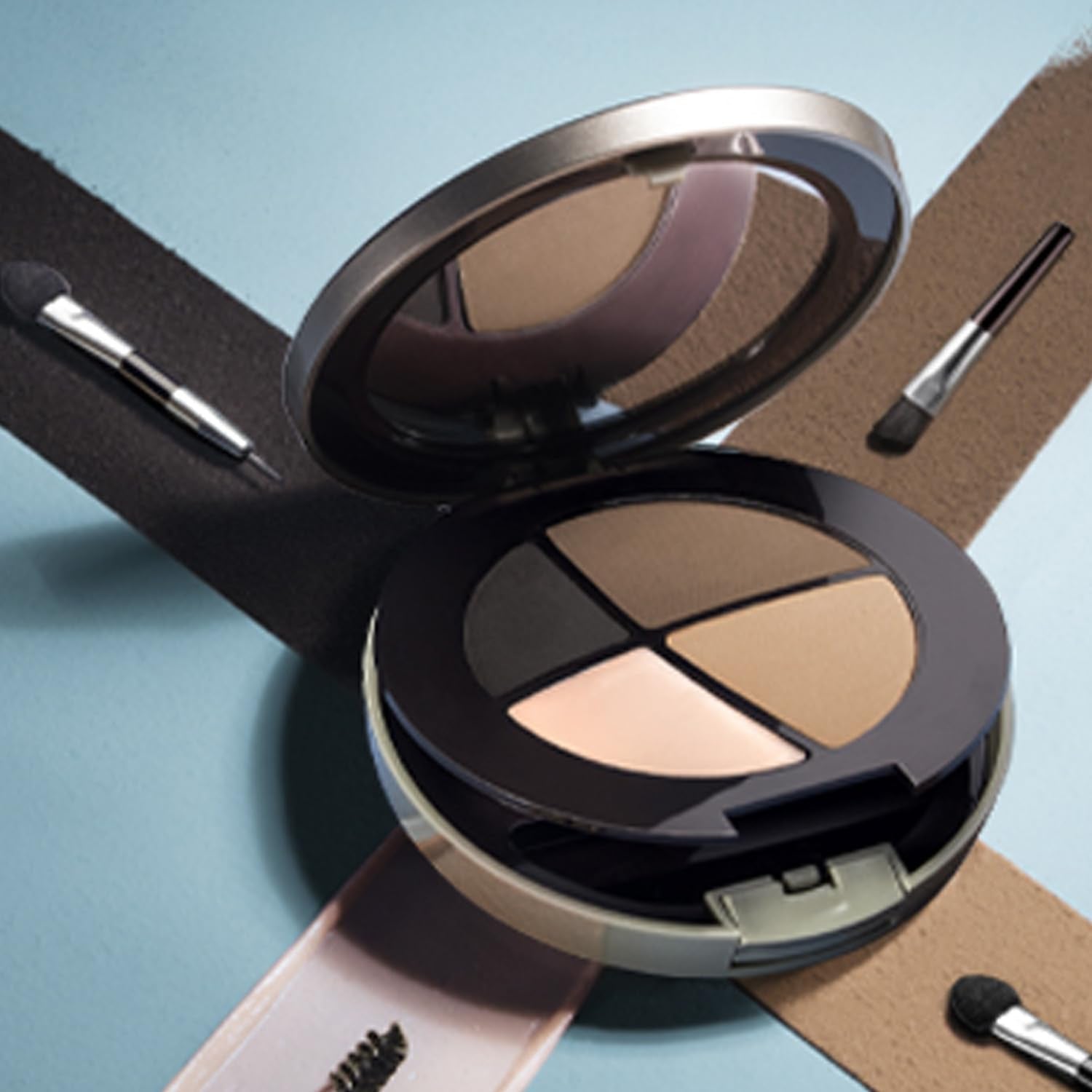L’BEL Perfecting Brow & Eye Kit – Long - Lasting Professional Palette for Defined Brows, Liner & Highlight - Everbeaut