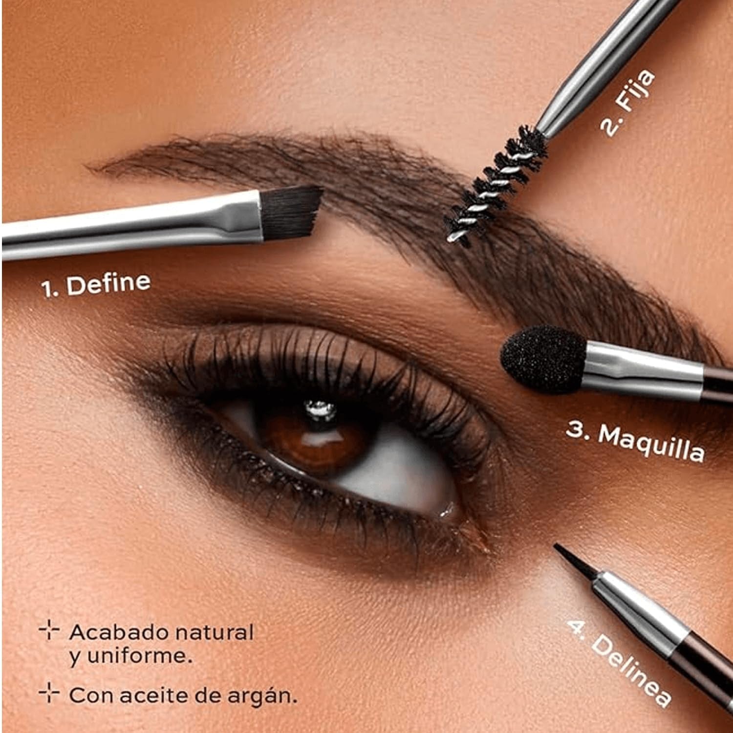 L’BEL Perfecting Brow & Eye Kit – Long - Lasting Professional Palette for Defined Brows, Liner & Highlight - Everbeaut