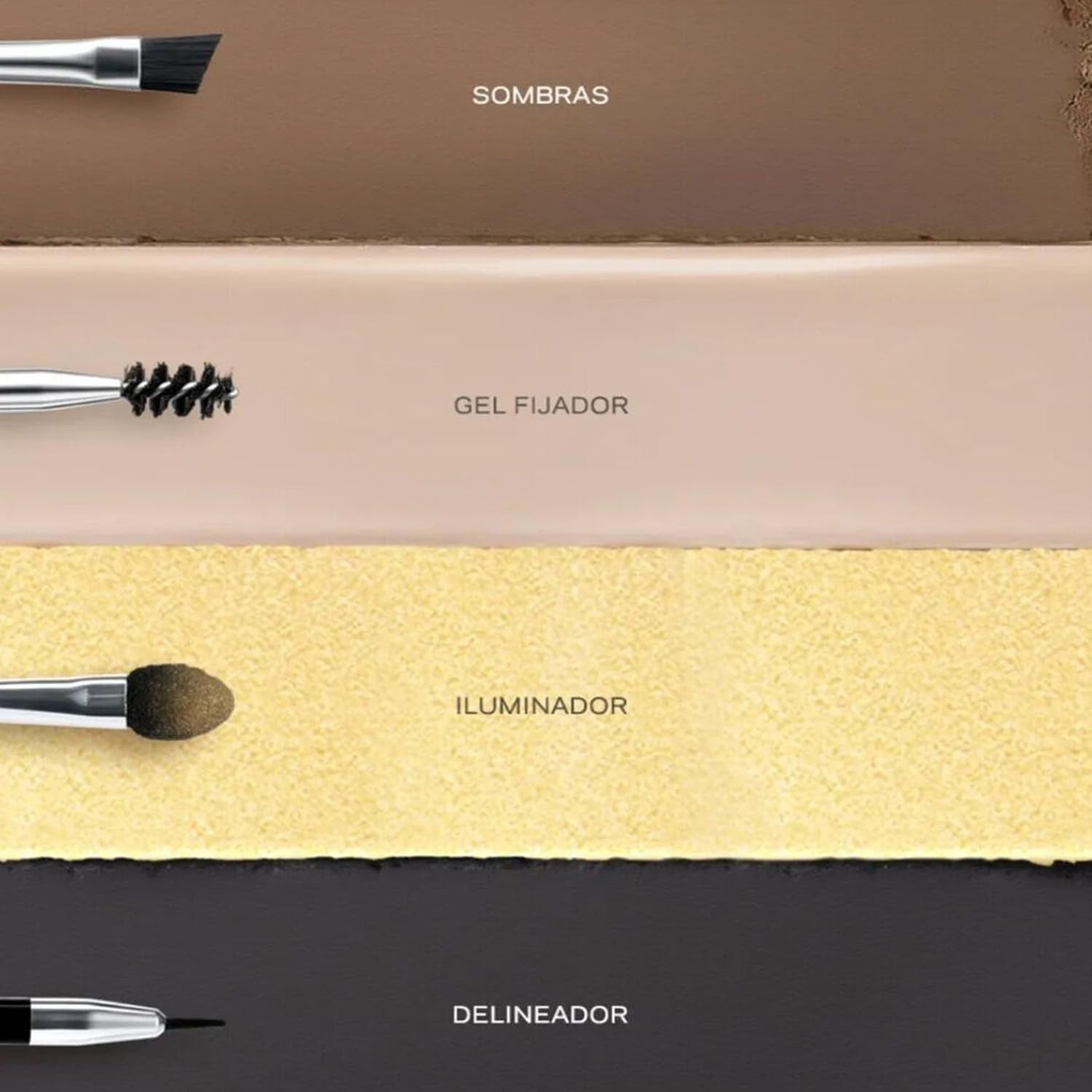 L’BEL Perfecting Brow & Eye Kit – Long - Lasting Professional Palette for Defined Brows, Liner & Highlight - Everbeaut