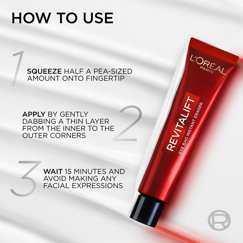 L’Oréal Paris Instant Eye Bag Eraser – Rapid Tightening Under - Eye Treatment for Puffiness & Dark Circles - Everbeaut