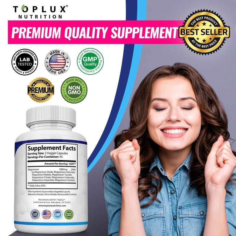 Magnesium Complex 8™ – Advanced Muscle Recovery, Energy, Sleep & Stress Support Supplement - Everbeaut