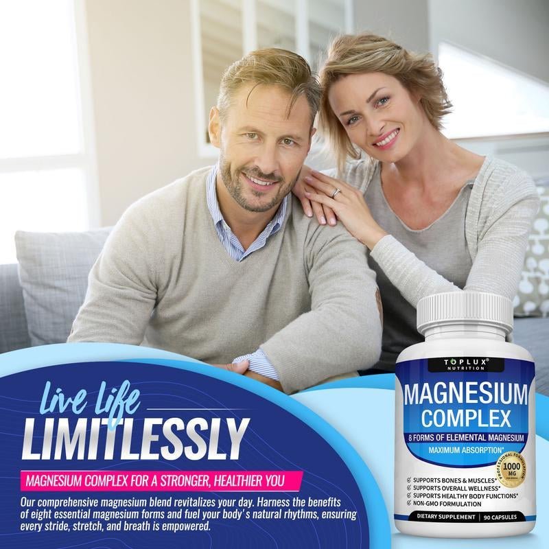 Magnesium Complex 8™ – Advanced Muscle Recovery, Energy, Sleep & Stress Support Supplement - Everbeaut