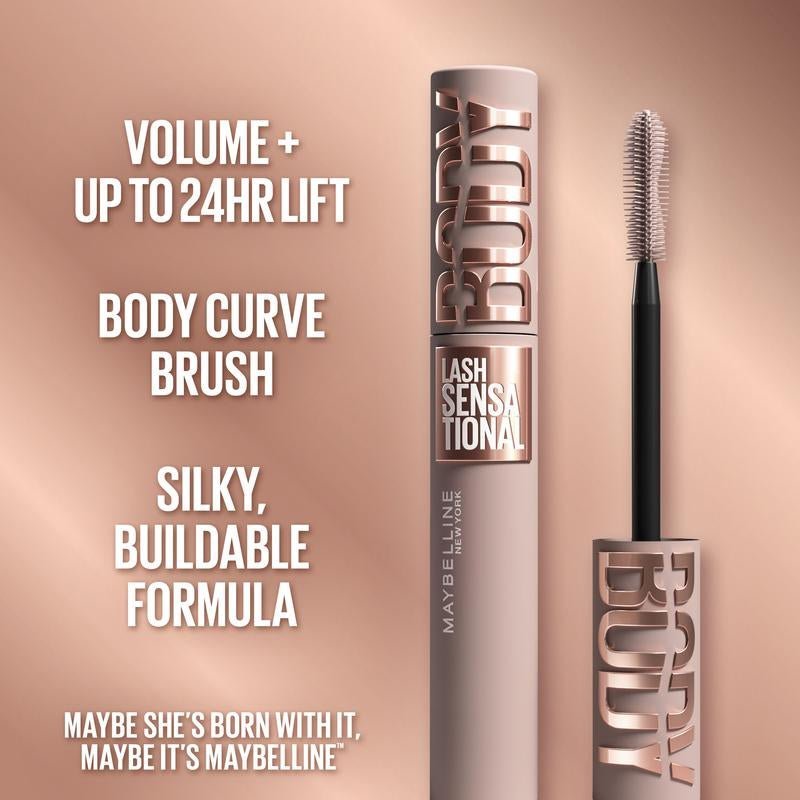 Maybelline Lash Sensational™ Mascara – 24 - Hour Lift & Volumizing Formula for Fuller, Fan - Effect Lashes - Everbeaut