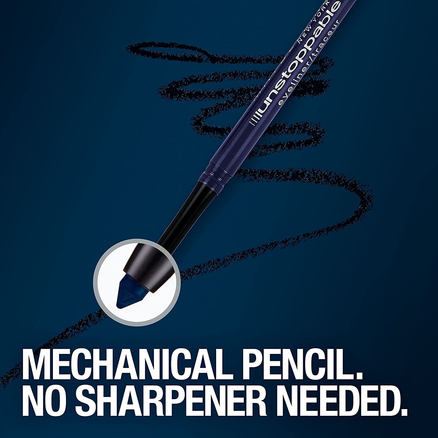 Maybelline Unstoppable Waterproof Mechanical Eyeliner – Ultra - Black Onyx | Smudge - Proof 24 - Hour Long - Wear - Everbeaut