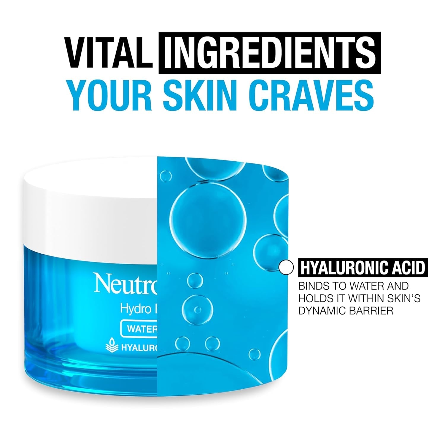 Neutrogena Hydro Boost Water Gel Moisturizer – Oil - Free Hyaluronic Acid Face Cream for 24 - Hour Hydration (1.7 oz) - Everbeaut