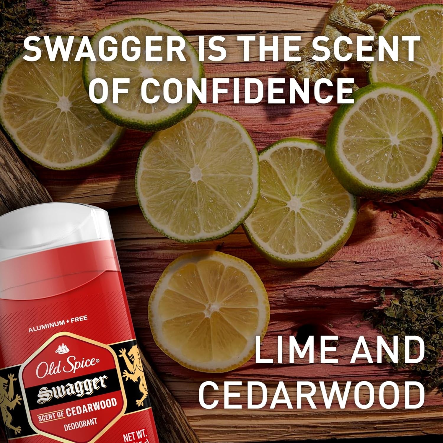 Old Spice Swagger Aluminum - Free Deodorant for Men – 24/7 Odor Protection | Bold Cedarwood Scent (3.8 oz, 3 - Pack) - Everbeaut