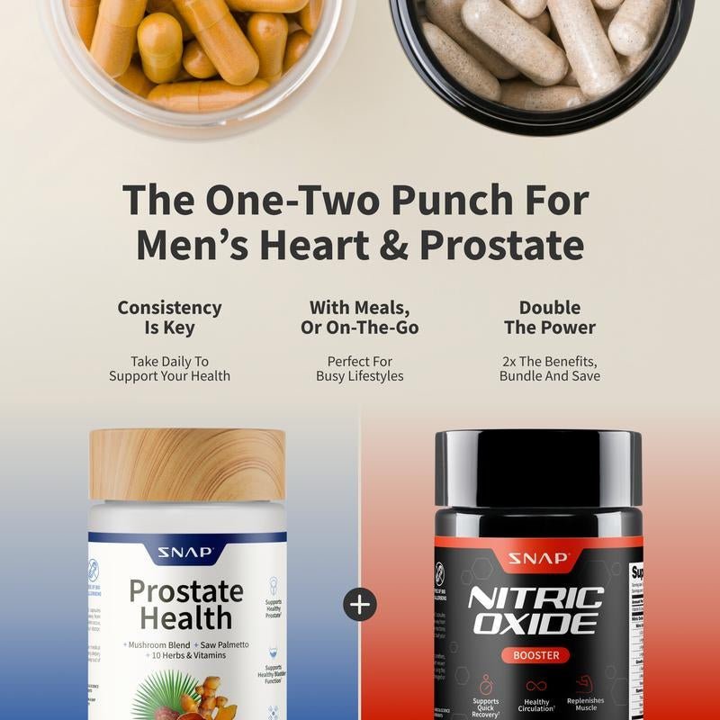 Ultimate Men’s Health Bundle – Nitric Oxide Booster & Prostate Support for Energy, Blood Flow & Vitality - Everbeaut